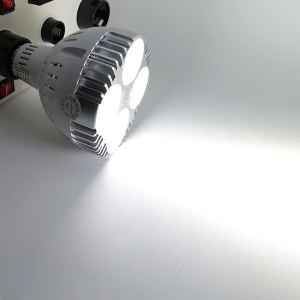E27 E26 35w (75W Equivalent) PAR30 LED Bulb Warm White / Nature White / Daylight White Light AC 110V-220V Home store Showcase Studio shop Track Spotlight Lamp Built in cooling Fan (Daylight White)