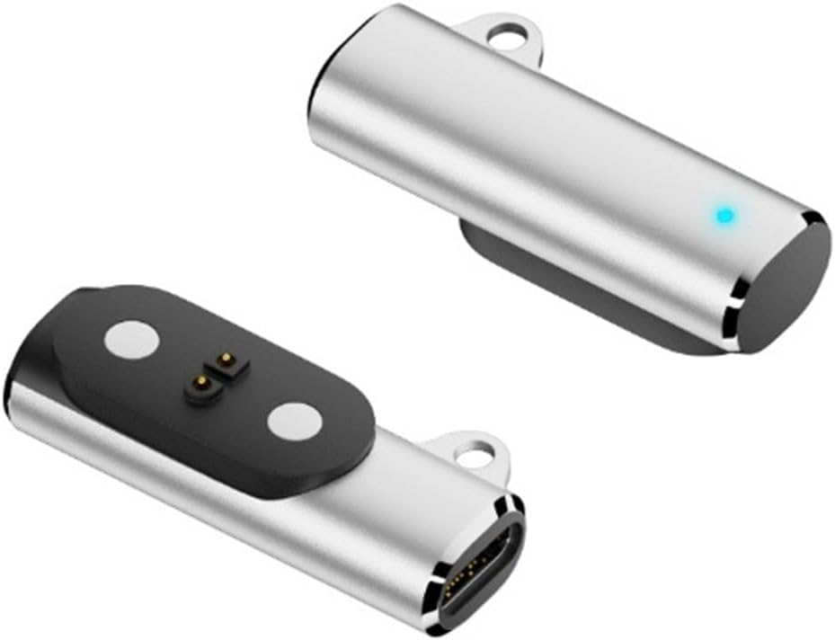 Compact Charging Dock Station and USB C Adapter for Mojawa Run Air Mojo 2 Bone Conduction Headphones Travel Friendly Design (Siver)
