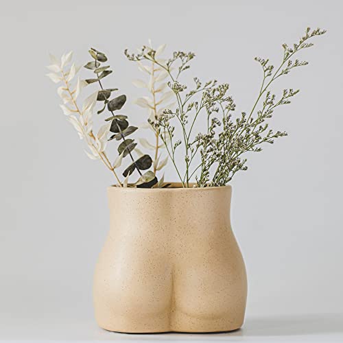 BASE ROOTS Cuerpo del florero, floreros para decoración, Boho Chic decoración casera Moderna, pequeña Pieza de Acento para la Sala de Estar, Planta de Interior, Estante, Manto, Mesa Cover