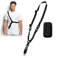 Tactical Tragegurt, Single Point Sling, Punkt Sling Riemen, Nylon Sling, Geeignet für Reisen, Verschiedene Outdoor-Sportarten, Klettern, Bergsteigen, Angeln, mit 1 Rutschfesten Schulterpolster