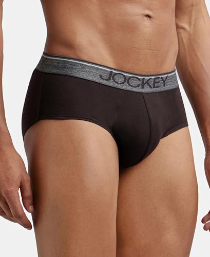 Image of Jockey 8037 Men Super Combed Cotton Solid Brief with Ultrasoft Waistband