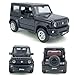 1:24 Scale 2021 Jimny SUV Model Toy Car Metal Diecast Toy Vehicle, Doors Open, Light Sound, Pull Back, Toys for Boys Kids Gifts, Men Collection, Home Office Décor, Black