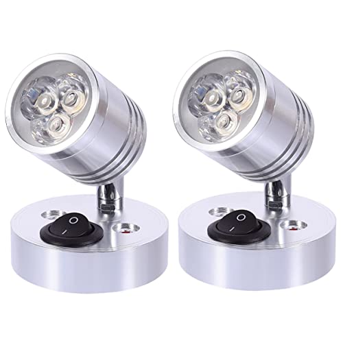 Plafonnier LED RV blanc chaud Cabilock : spot mural ajustable orientable en aluminium pour camping-car