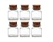 Produktbild Gewürzgläser Set mit Press-korken | 6 teilig | Füllmenge 120 ml | Quadratisch Hochwertiges Glas | Glasdose Glasgefäß ideal für Salz Pfeffer Sonnenblumenkerne kürbiskerne Kandis Bonbons Korkengläser