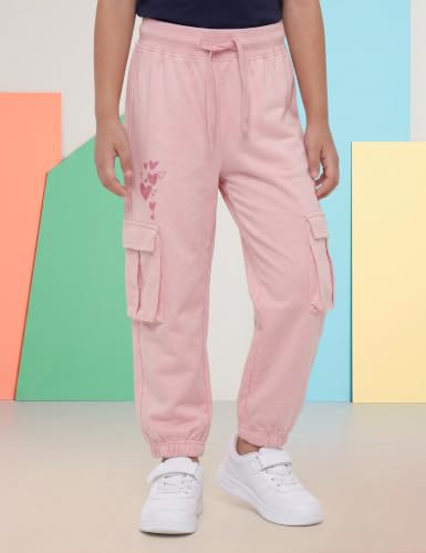 Image of Amazon Brand - Symbol Girls Contrast Panel Detail Cotton Rich Track Pants