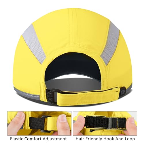 Image of GADIEMKENSD Reflective Folding Outdoor Hat Unstructured Design UPF 50+ Sun Protection Sport Hats for Womens and Mens
