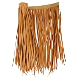 GATHINESS Techo de Paja Artificial Ignífugo de 1 Metro X 50 Cm en Color Amarillo Paja, Material PE Resistente a Rayos UV para Jardín, Terraza y Cenadores, Cubierta Decorativa para