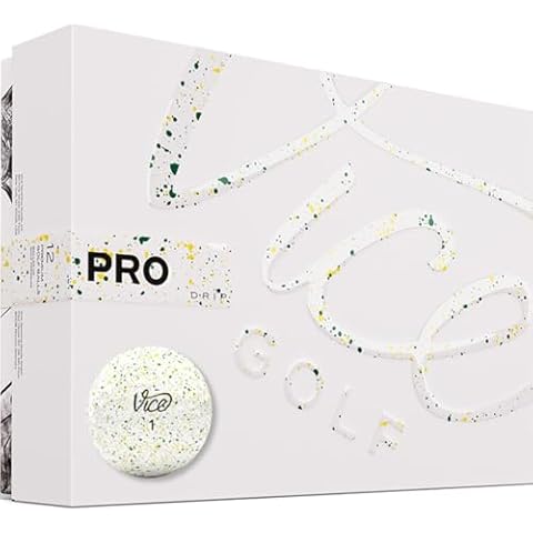 VICE Pro Golf Balls, Green and Yellow Drip Cover