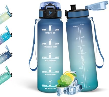 HoneyHolly Botella Agua, 500ML, A Prueba de Fugas Cantimplora, Li...