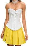 SZIVYSHI Corset Tops for Women, Bustier Shapewear Lingerie, Fashion Lace Waist Push Up Bodysuit Vest...
