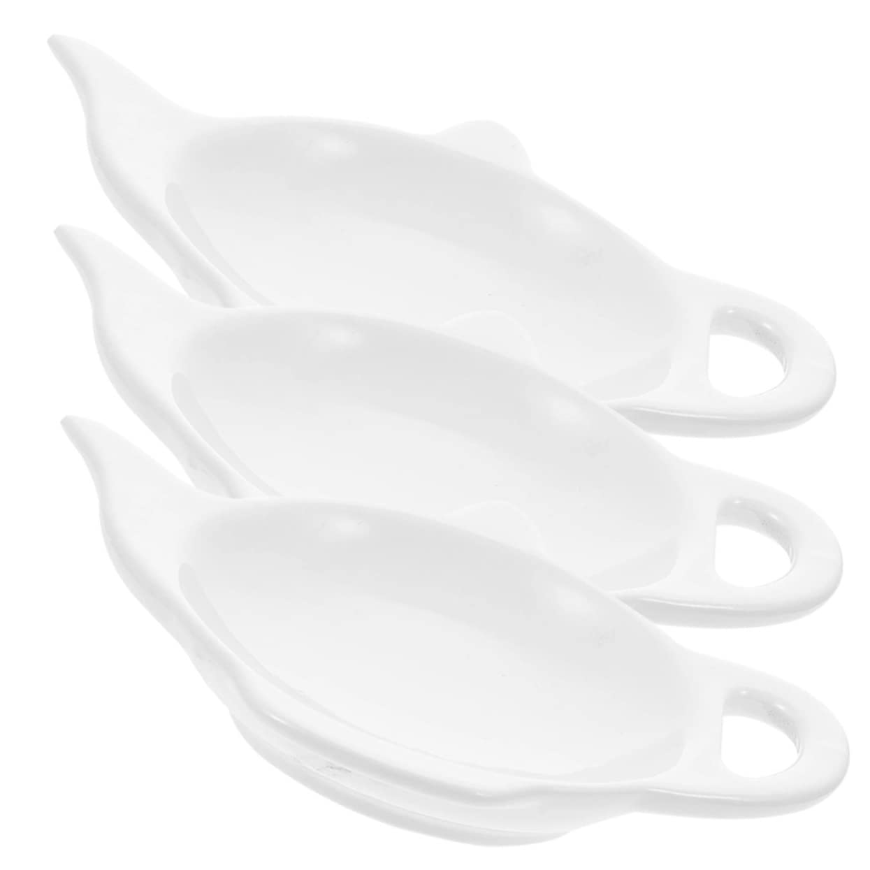 PRETYZOOM 3Pcs Ceramic Teapot Shaped Tea Bag Holder Stylish Coaster for Teabags Spoon Rest Versatile Organizer for Snacks Seasonings and Desserts and Elegant Design