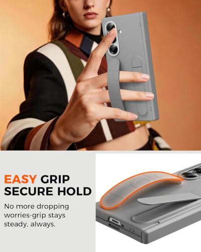 Image of Hybird Shockproof Back Cover Case for Samsung Galaxy Z Fold 8 Ultra Case with Wrist Strap, Screen Protector, Stand & Hinge Z Fold 8 Ultra 5G Cover