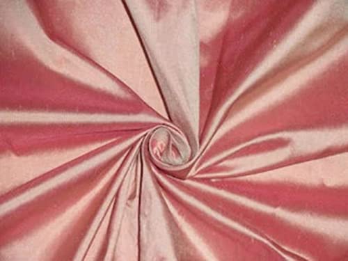 Tissu Dupioni en pure soie rose doré crème pour tenues qui tiennent sans s'affaisser