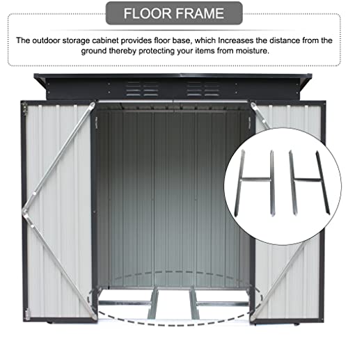 6' X 4' Outdoor Storage Shed, Metal Garden Shed, Backyard Storage Shed With Double Lockable Doors,Can Be Used As Bike Shed, Trash Can Shed, Tool Shed,Pet Shed,Black #TOP1