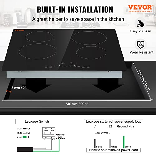 Vevor Lt4-77 Built In Electric Stove Top Glass Radiant Cooktop With Touch Control #TOP5