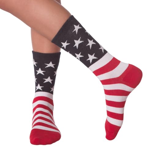 Image of K. Bell Women's Fun American Classics Crew Socks (1-Pack)