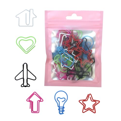 Clips de papel, juego de 30 clips de papel en forma creativa, clips de papel de metal duraderos a prueba de óxido, mini clips de papel con forma de avión de animales, para compañeros de trabajo,