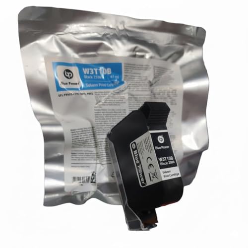 BP Blue Power 2590 W3T10B Inkjet Printer Cartridge (Black 2590 Solvent Print Cartridge) Black Ink Cartridge. 12MM-A