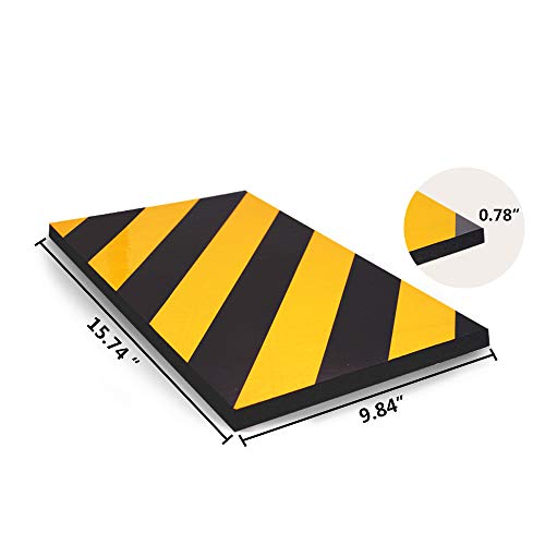 Garage Wall Protector Foam Wall Corner Guard for Parking Garages - Reflective Wall Edge Protector - 2 Pack Pole Guard - Wall Edge and Bumpers Guards