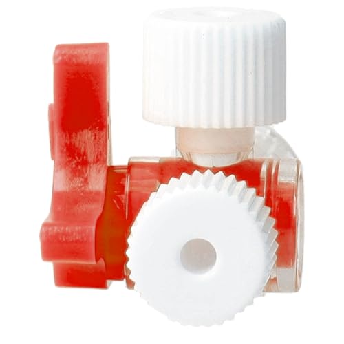 10er Pack Dispomed 3-Wege-Hahn - Dreiwegehahn - medizinischer Absperrhahn - steril, latexfrei, PVC-frei, lipid-resistent, Luer-Lock Anschlüsse (Rot)