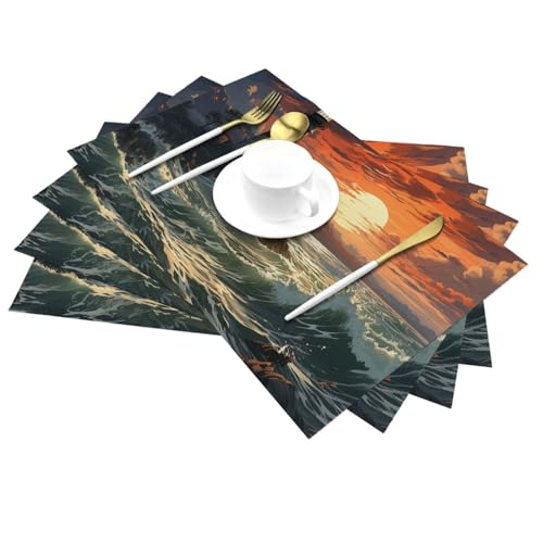 Sets de table vinyle de qualité supérieure résistants chaleur motif phare