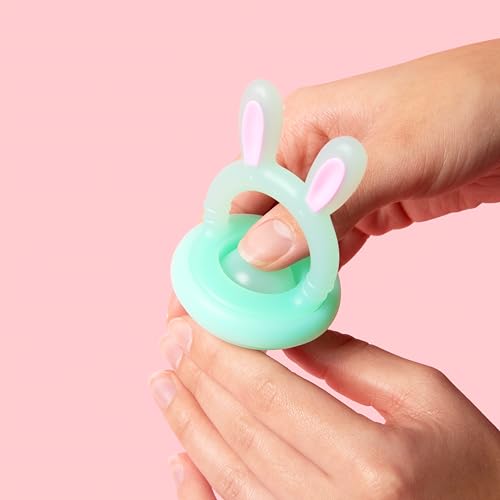 Image of Vesta Baby Fresh + Frozen Food Feeder - 2 Sizes Soft Silicone Push Pop Fruit Nibbler for Safe Infant Self Feeding - Solid Foods Weaning & Teether Set - Bunny Teething Relief Toy for Babies 4M+