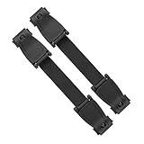Protection de boucle pour siège d'enfant, 2 pièces, en noir, longueur totale 18 cm, longueur réglable, à fixer sur des ceintures de poitrine jusqu'à 35 mm de large, clip de ceinture de sécurité