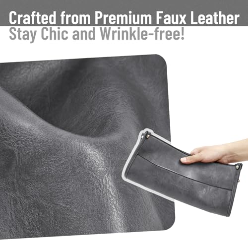 Image of WOOMADA Crossbody Bags for Women Vegan Leather Handbag Trendy Hobo Shoulder Bag with 2 Adjustable Strap(1pc-dimgrey)