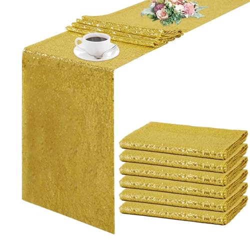 Nappe à paillettes argent luxueuse, chemin de table haute densité 30x300