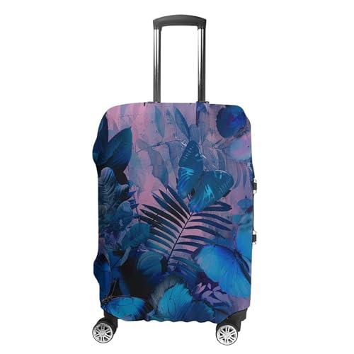 Luggage Cover Elastic Suitcase Cover Anti-Scratch Suitcase Covers Travel Dark Blue Butterfly Luggage Covers Luggages Protector for Travel Adult Luggages Decorative 18-32 Inch