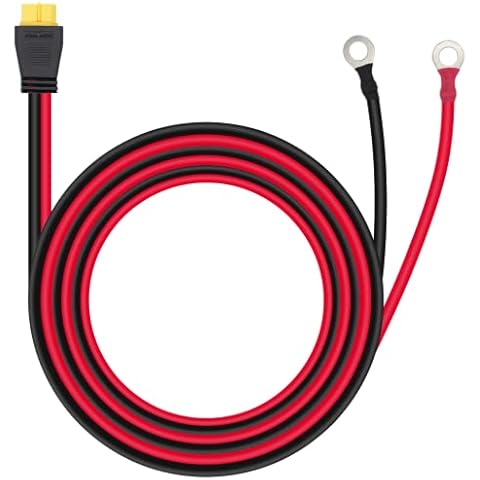 Billion wealth 12AWG 3.3FT XT60 Male to O Ring Terminal Cable Pure Copper XT60 Extension Cable 12Gauge XT60 Connectors Compatible with Solar Panel RV Portable Power Station Solar Generator Cover