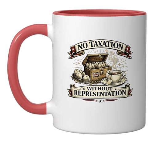 Taza Cerámica Historia Americana 11 oz Rojo/Blanco miniatura 1
