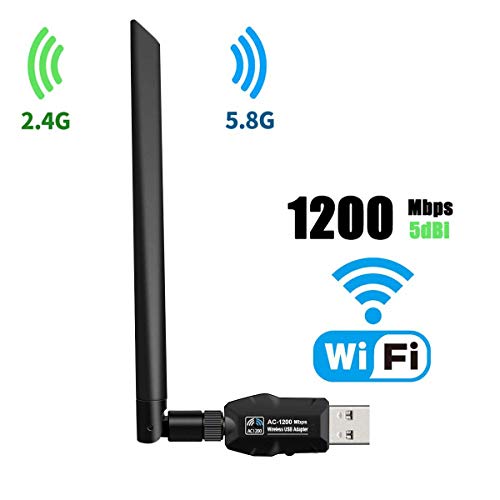 USB Wifi Adapter, USB 3.0 Wifi Dongle 1200Mbps Wireless Network Adapter with Dual