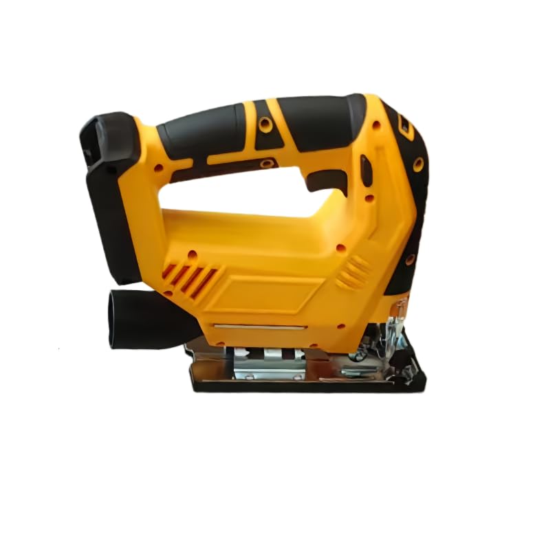Sierra de calar inalámbrica compatible con batería Dewalt de 20 V (sin batería), sierra de calar eléctrica con bisel de 45°, 6 velocidades, 4 orbitales, manguera de polvo, regla guía y 5 cuchillas