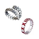 TLSDDTY Kaneki Ring Anime Juzo Suzuya Ring Adjustable Prop Accessories 2pcs