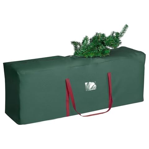 YKL Christmas Tree Storage Bag, Fits Up to 9 Ft Disassembled Trees Durable Water Resistant 600D Oxford Material Tree Bag Storage to Protect Against Dust, Green Cover