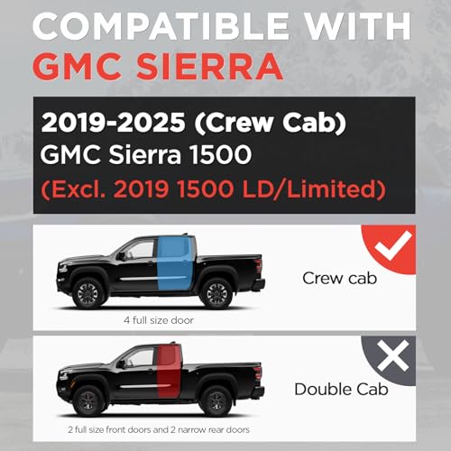Estribos aluminio 6.5" compatibles GMC Sierra 1500 2019-2025 miniatura 2