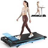 YIMUYIMU Walking Pad with 8% Incline, 10km/h Under Desk Treadmill for Home, 2.75HP Quiet Portable Treadmill, Bluetooth App & Magnetic Remote Control, 300LBS Capacity, LED Display
