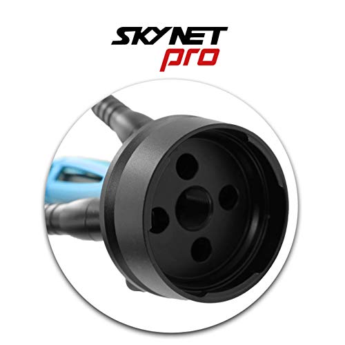 Shisha King | Skynet® Pro Shisha 60cm, Set mit Schlauch, Mundstück, Tabakkopf & Zubehör, 4 Schlauchanschlüsse | SkyBlue – Bild 6