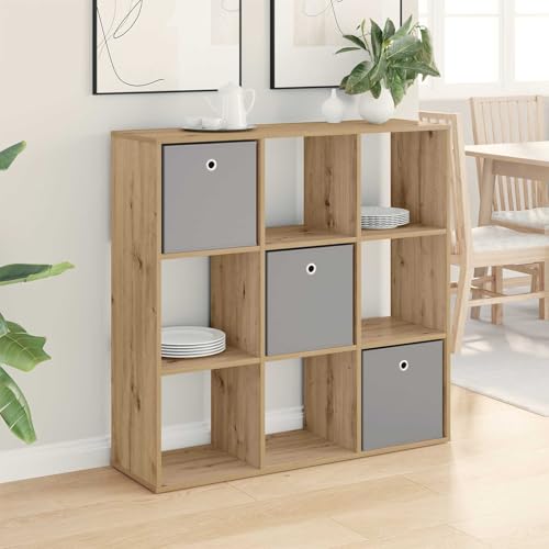 Buffet bahut Enfilade avec tiroir en chêne Artisanal 102 x 31 x 99,5 cm Meuble Rangement Salon Salle à Manger Design Moderne élégant