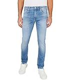 Schmal zulaufendes Bein Pepe Jeans Herren Stanley Jeans, Blau (Denim-mm5), 34W / 32L EU