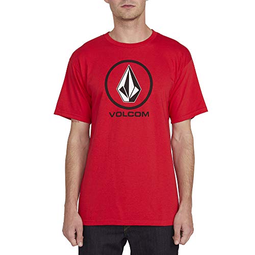 Volcom Men's Crisp Stone Short Sleeve Basic TEE, Red, X-Large