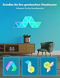 Govee Glide Triangle LED Light Panels, Smart RGBIC Wandleuchte Innen Lichtpanel Wi-Fi Dimmbar DIY, Music Sync, funktioniert mit Alexa und Google Assistant, für Gaming und Weihnachten Deko, 10 Panels