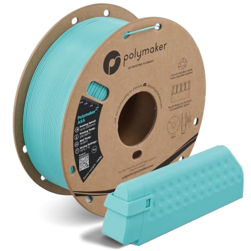 PolyMaker ASA Filament 1.75mm Teal, 1kg - Heat & Weather Resistant, Perfect for Outdoor Parts