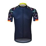 KaO0YaN Kurzarm-Radtrikot Für Herren, Rennrad-Radtrikot, Mountainbike-Shirt, Leichtes, Atmungsaktives Laufrad-Halbarm-Oberteil,B,M
