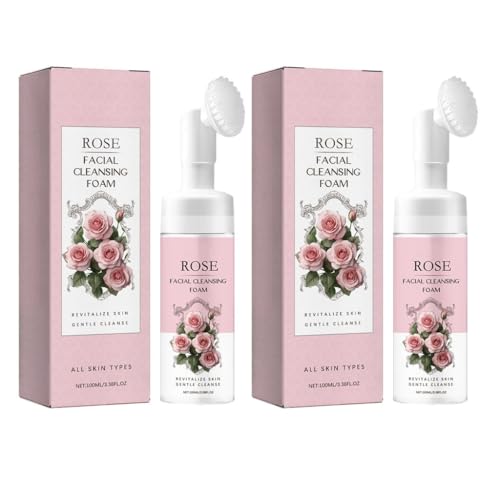 Rose Foam Cleanser - Oil Control, Deep Pore Cleansing, Hydrating & Brightening, Gentle For All Skin Types, Daily Face Wash(2PCS)