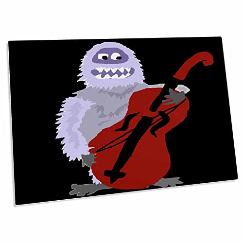 3dRose Abominable Snowman jugando violonchelo - Pad escritorio miniatura 1