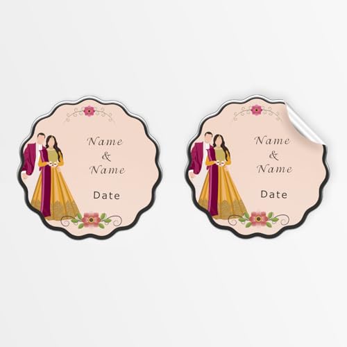 Image of Brown Cloud Personalized Printed Message /Name /Quote Gift Label /Sticker for Wedding Gifts /Favors (LB WEDD 007)(Pack of 40)