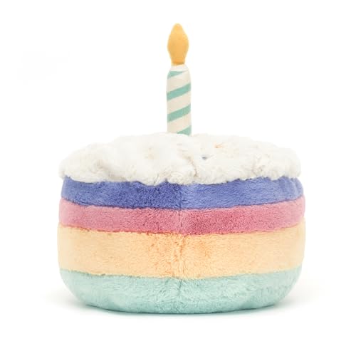 Jellycat Amuseables Rainbow Birthday Cake Stuffed Toy, Medium 6 inches - Dessert Plush - Birthday Gift image 10