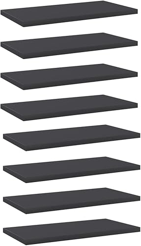 Miniatura 42 de 4 tableros de repuesto para estanterías, paneles de repuesto de aglomerado, unidades de almacenamiento, estantes organizadores, color gris hormigón